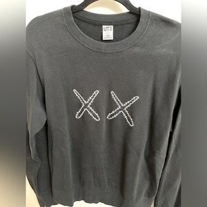 Men’s Black Uniqlo x KAWS Sesame Street Sweatshirt, Size Small